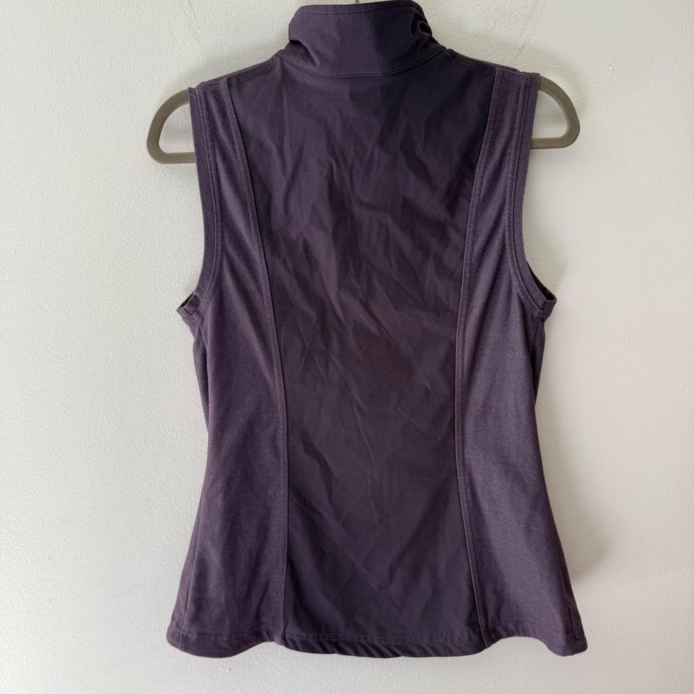 Kerrits Womens Equestrian Full Zip Vest Purple Mock Neck Sleeveless Size Medium - Picture 5 of 9